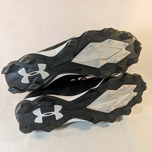 Under Armour Men 12 Renegade RM Football Cleats Shoes Black White 3000173-002 UA - Picture 5 of 13